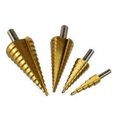 HSS stupňovitá vŕtačka, sada 4ks, 4-39mm, 4-32mm, 4-20mm, 4-12mm GEKO HSS stupňovitá vŕtačka, sada 4ks, 4-39mm, 4-32mm, 4-20mm, 4-12mm GEKO