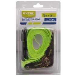 Račňový remienok s háčikmi, 5m x 25mm, max. 500kg EXTOL CRAFT