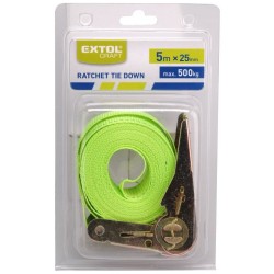 Račňový remienok, 5 m x 25 mm, max. 500 kg EXTOL CRAFT Račňový remienok, 5 m x 25 mm, max. 500 kg EXTOL CRAFT