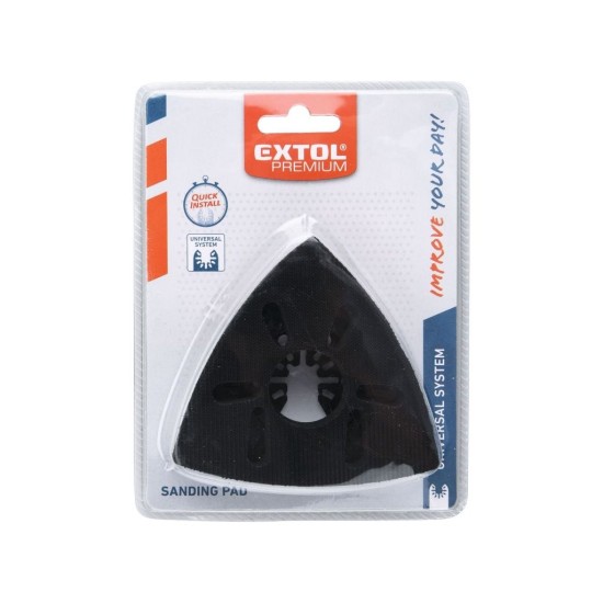 Držiak brúsneho kotúča delta, 90 mm, suchý zips, EVA EXTOL PREMIUM Držiak brúsneho kotúča delta, 90 mm, suchý zips, EVA EXTOL PREMIUM