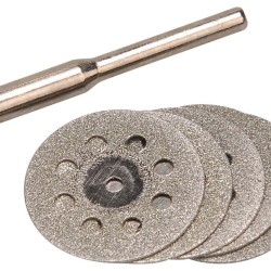 Diamantové kotúče, pre priamu brúsku, sada 6ks, priemer hriadeľa 3,2mm EXTOL CRAFT