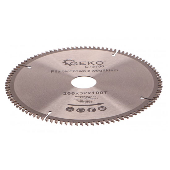 Rezací kotúč na hliník + redukcia, 200x32 mm 100T, GEKO Rezací kotúč na hliník + redukcia, 200x32 mm 100T, GEKO