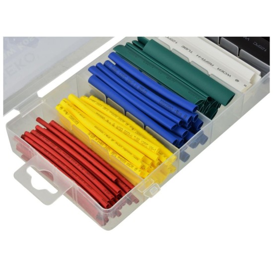 Zmršťovacia bužírka, sada 128ks GEKO