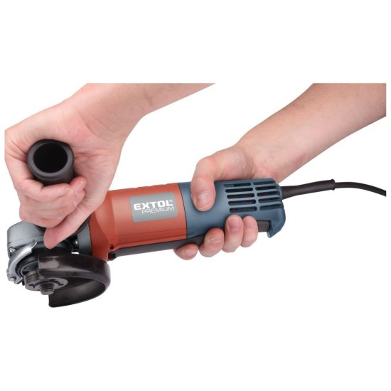Uhlová brúska s lopatkovým spínačom, 125mm, 900W EXTOL PREMIUM