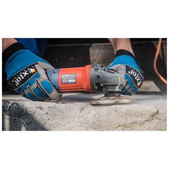 Uhlová brúska s lopatkovým spínačom, 125mm, 900W EXTOL PREMIUM