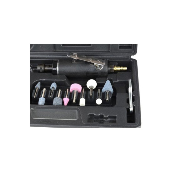 Pneumatická rovná brúska s príslušenstvom 21ks GEKO