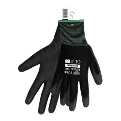 Ochranné rukavice, polyuretán, 10" PURE BLACK PRO