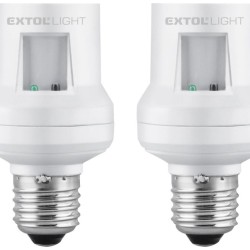 Objímka žiarovky na diaľkové ovládanie, 2ks, E27, 30m EXTOL LIGHT