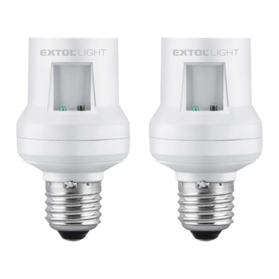 Objímka žiarovky na diaľkové ovládanie, 2ks, E27, 30m EXTOL LIGHT Objímka žiarovky na diaľkové ovládanie, 2ks, E27, 30m EXTOL LIGHT