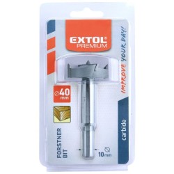 Lícová fréza, zahĺbenie dreva s karbidovými čepeľami, 40 mm, 10 mm EXTOL PREMIUM Lícová fréza, zahĺbenie dreva s karbidovými čepeľami, 40 mm, 10 mm EXTOL PREMIUM