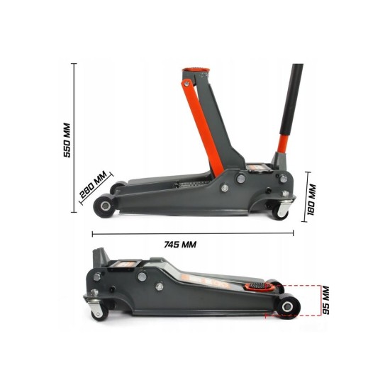 Mobilný hydraulický zdvihák nízkoprofilový 4t BJC
