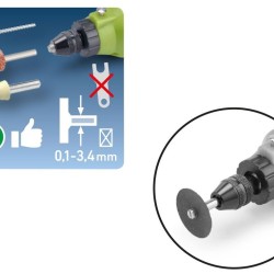 Skľučovadlo bez použitia náradia pre priame brúsky, 0,1-3,4 mm, závit M8x0,75 EXTOL CRAFT