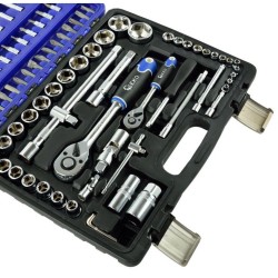Sada nástrčných súprav 94ks, 1/2", 1/4", CrV oceľ GEKO Sada nástrčných súprav 94ks, 1/2", 1/4", CrV oceľ GEKO