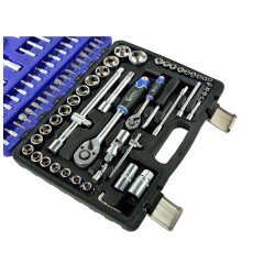 Sada nástrčných súprav 94ks, 1/2", 1/4", CrV oceľ GEKO Sada nástrčných súprav 94ks, 1/2", 1/4", CrV oceľ GEKO