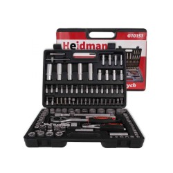 Sada nástrčných sietí 108ks, 1/2", 1/4", CrV oceľ HEIDMANN Sada nástrčných sietí 108ks, 1/2", 1/4", CrV oceľ HEIDMANN