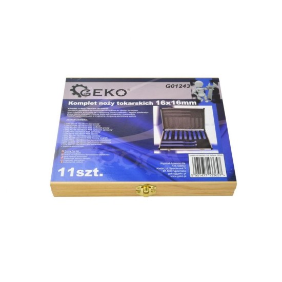 Sústruhové nože 11ks, 16x16 mm, GEKO Sústruhové nože 11ks, 16x16 mm, GEKO