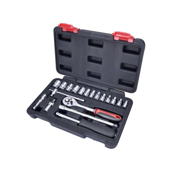 Nástrčné hlavice, sada 19ks, 1/4" EXTOL PREMIUM