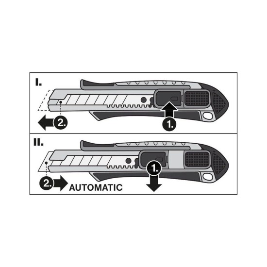 Odlamovací nôž s výstuhou, 18mm FORTUM Odlamovací nôž s výstuhou, 18mm FORTUM