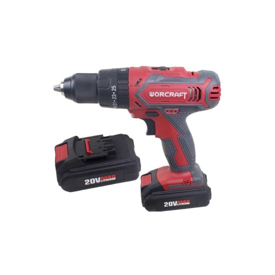 Akumulátorová príklepová vŕtačka WORCRAFT, 2xLi-Ion 20V/2,0Ah (CD-20LiH) Akumulátorová príklepová vŕtačka WORCRAFT, 2xLi-Ion 20V/2,0Ah (CD-20LiH)