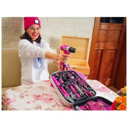 Aku vrtací šroubovák 12V, 1x1,3Ah Li-Ion, růžový v tašce EXTOL LADY Aku vrtací šroubovák 12V, 1x1,3Ah Li-Ion, růžový v tašce EXTOL LADY