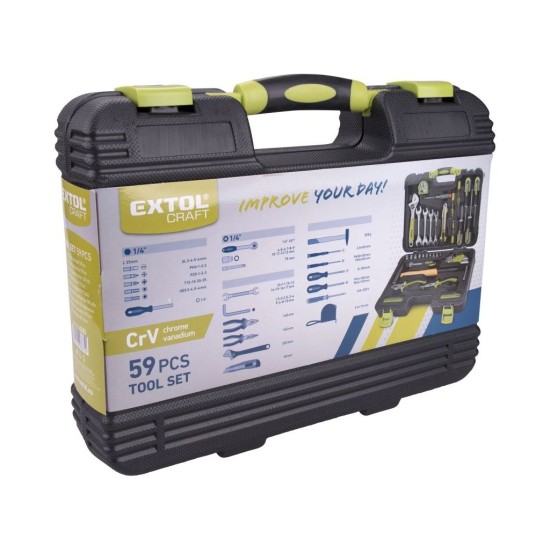 Sada náradia 59ks, CrV, 1/4" EXTOL CRAFT Sada náradia 59ks, CrV, 1/4" EXTOL CRAFT