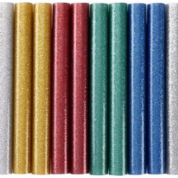 Lepiace tyčinky, mix farieb s trblietkami (trblietky), Ø 11x100mm, 12ks EXTOL CRAFT Lepiace tyčinky, mix farieb s trblietkami (trblietky), Ø 11x100mm, 12ks EXTOL CRAFT