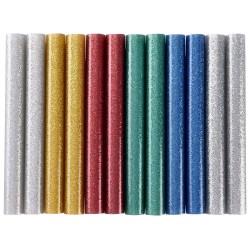 Lepiace tyčinky, mix farieb s trblietkami (trblietky), Ø 11x100mm, 12ks EXTOL CRAFT Lepiace tyčinky, mix farieb s trblietkami (trblietky), Ø 11x100mm, 12ks EXTOL CRAFT