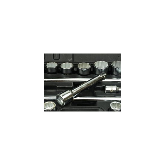 Sada nástrčných kľúčov 3/4", 21ks, 19-50mm, viacštvorcová GEKO