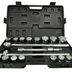 Sada nástrčných kľúčov 3/4", 21ks, 19-50mm, viacštvorcová GEKO Sada nástrčných kľúčov 3/4", 21ks, 19-50mm, viacštvorcová GEKO