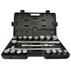 Sada nástrčných kľúčov 3/4", 21ks, 19-50mm, viacštvorcová GEKO