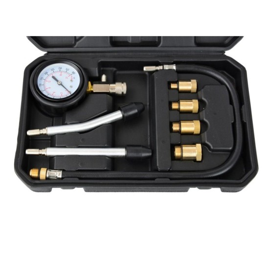 Merač kompresie pre benzínové motory, sada 8ks, tester kompresie GEKO Merač kompresie pre benzínové motory, sada 8ks, tester kompresie GEKO