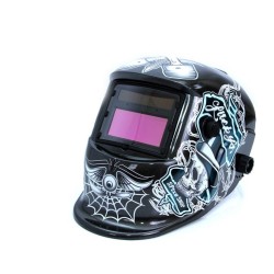 Samostmievacia zváračská kukla s potlačou lebky, čiernobiela MAR-POL Samostmievacia zváračská kukla s potlačou lebky, čiernobiela MAR-POL