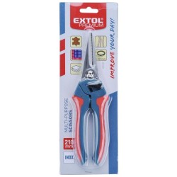 Viacúčelové nožnice z nehrdzavejúcej ocele, 210 mm EXTOL PREMIUM