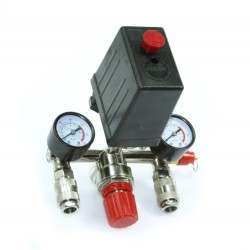 Tlakový spínač pre kompresor s manometrom 6-8 bar MAR-POL