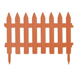 Plastový záhradný plot 3,2 m, výška 350 mm GARDEN CLASSIC (Farba: Terakota)