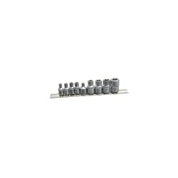 Torx E5-16 nástrčné hlavy, 1/4", 3/8", 9ks na GEKO lište
