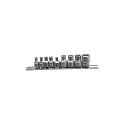 Torx E5-16 nástrčné hlavy, 1/4", 3/8", 9ks na GEKO lište Torx E5-16 nástrčné hlavy, 1/4", 3/8", 9ks na GEKO lište