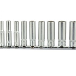 Nástrčné hlavice 5-13mm, 1/4", 9ks GEKO Nástrčné hlavice 5-13mm, 1/4", 9ks GEKO