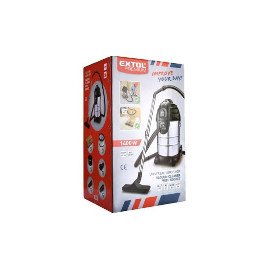 Dielenský vysávač, multifunkčný 1400W, 30l, mokré a suché vysávanie EXTOL PREMIUM Dielenský vysávač, multifunkčný 1400W, 30l, mokré a suché vysávanie EXTOL PREMIUM
