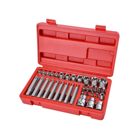 Súprava hlavy a hrotov Torx 35ks, 1/4",3/8", 1/2" EXTOL PREMIUM Súprava hlavy a hrotov Torx 35ks, 1/4",3/8", 1/2" EXTOL PREMIUM