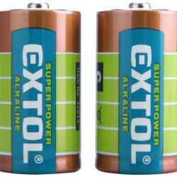 Alkalické batérie, 2ks, 1.5V C (LR14) EXTOL ENERGY Alkalické batérie, 2ks, 1.5V C (LR14) EXTOL ENERGY