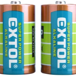 Alkalické batérie, 2ks, 1.5V D (LR20) EXTOL ENERGY
