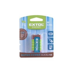 Alkalická batéria, 1ks, 9V (6LR61) EXTOL ENERGY Alkalická batéria, 1ks, 9V (6LR61) EXTOL ENERGY