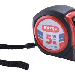 KOMPAKTNÝ meter, 5m, šírka remienka 19mm EXTOL PREMIUM
