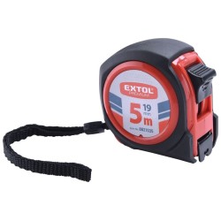KOMPAKTNÝ meter, 5m, šírka remienka 19mm EXTOL PREMIUM