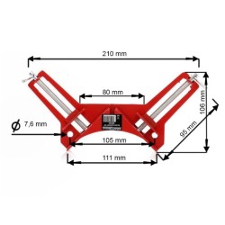 Uhlová svorka 90° KD10184 KRAFT&DELE Uhlová svorka 90° KD10184 KRAFT&DELE