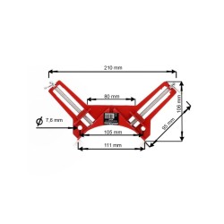 Uhlová svorka 90° KD10184 KRAFT&DELE