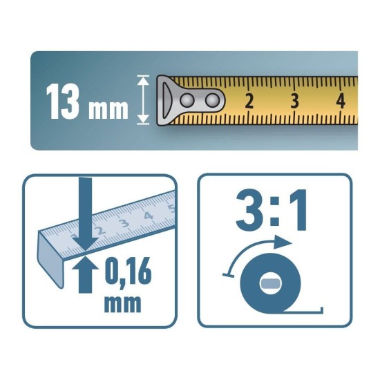 Oceľová páska, 20m, šírka pásky 13mm EXTOL PREMIUM Oceľová páska, 20m, šírka pásky 13mm EXTOL PREMIUM