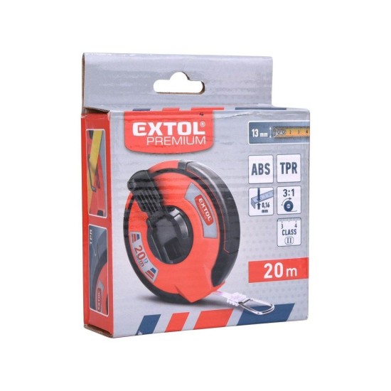 Oceľová páska, 20m, šírka pásky 13mm EXTOL PREMIUM Oceľová páska, 20m, šírka pásky 13mm EXTOL PREMIUM