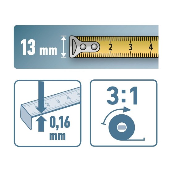 Oceľová páska, 50m, šírka pásky 13mm EXTOL PREMIUM